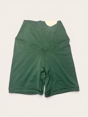 aerie Dark Green High-Rise Bike Shorts